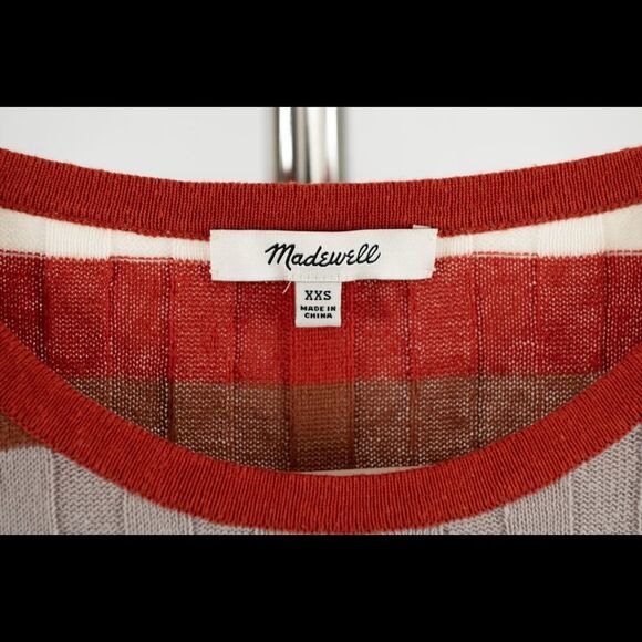 Madewell Clarkwell Pullover Sweater in Striped size XXS - Picture 9 of 14